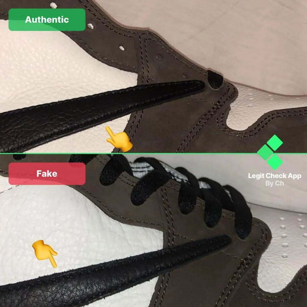 Hinh anh 6: Legitcheck: Huong dan cach phan biet Air Jordan 1 High Travis Scott Real va Fake