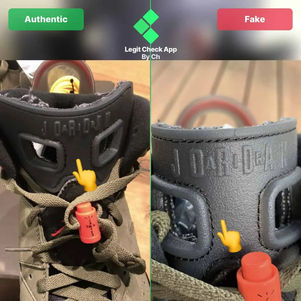 Hinh anh 7: Legit check: Huong dan cach phan biet Air Jordan 6 Cactus Jack Travis Scott Real va Fake