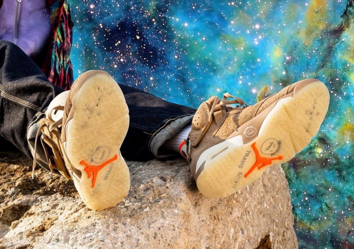 Hinh anh 5: Xuat hien nhung hinh dau tien cua Travis Scott x Air Jordan 6 "British Khaki"