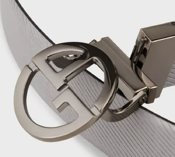 Thắt lưng Armani Reversible Leather Belt 'Grey' - Ảnh 2