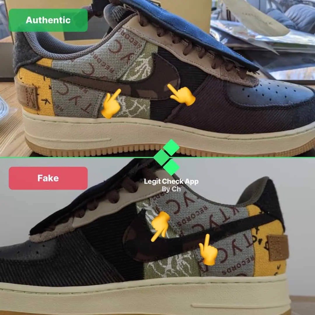 Hinh anh 4: Legitcheck: Cach phan biet Air Force 1 Cactus Jack real va fake