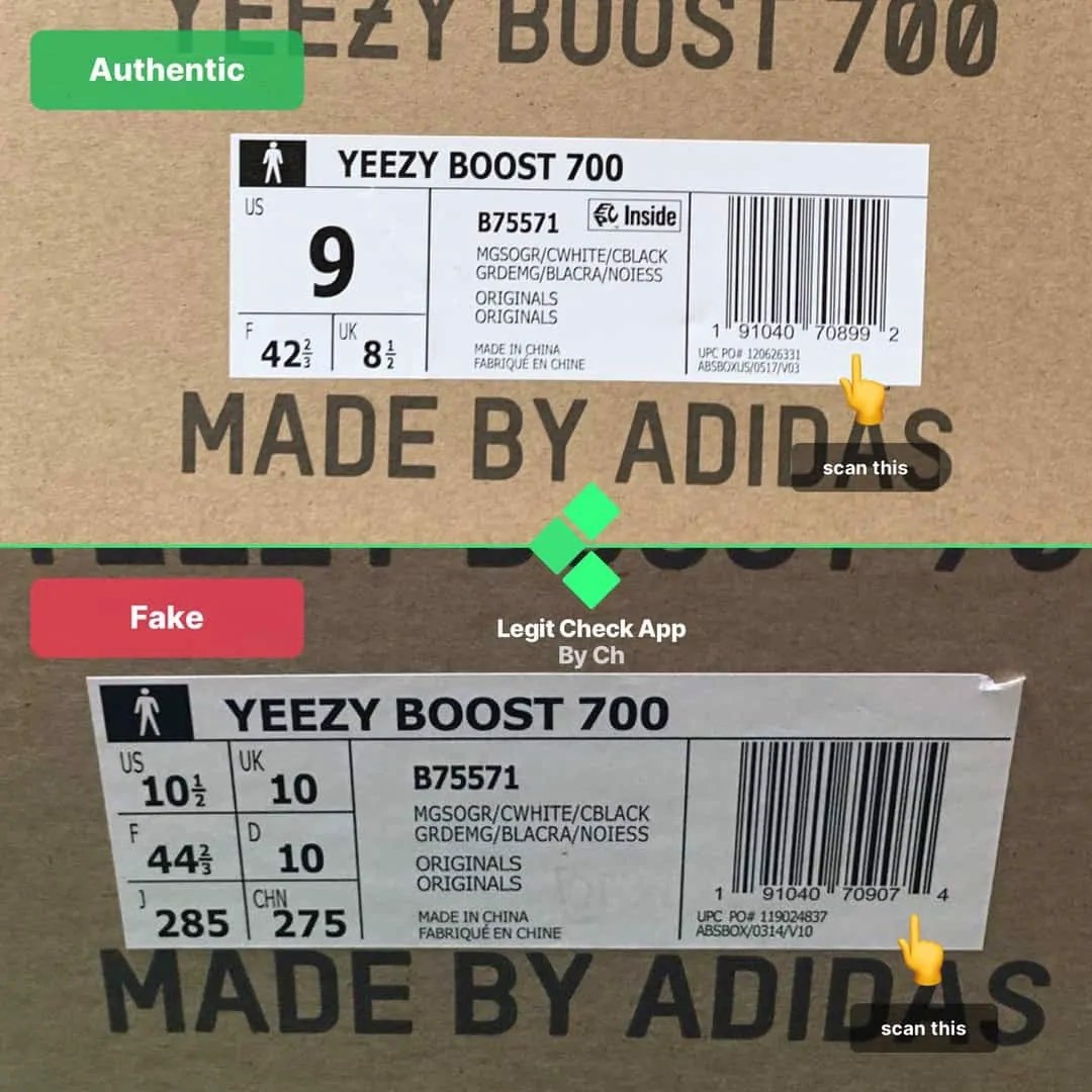 Legitcheck: Cách Phân Biệt Yeezy Boost 700 Wave Runner Real Và Fake -  Authentic-Shoes