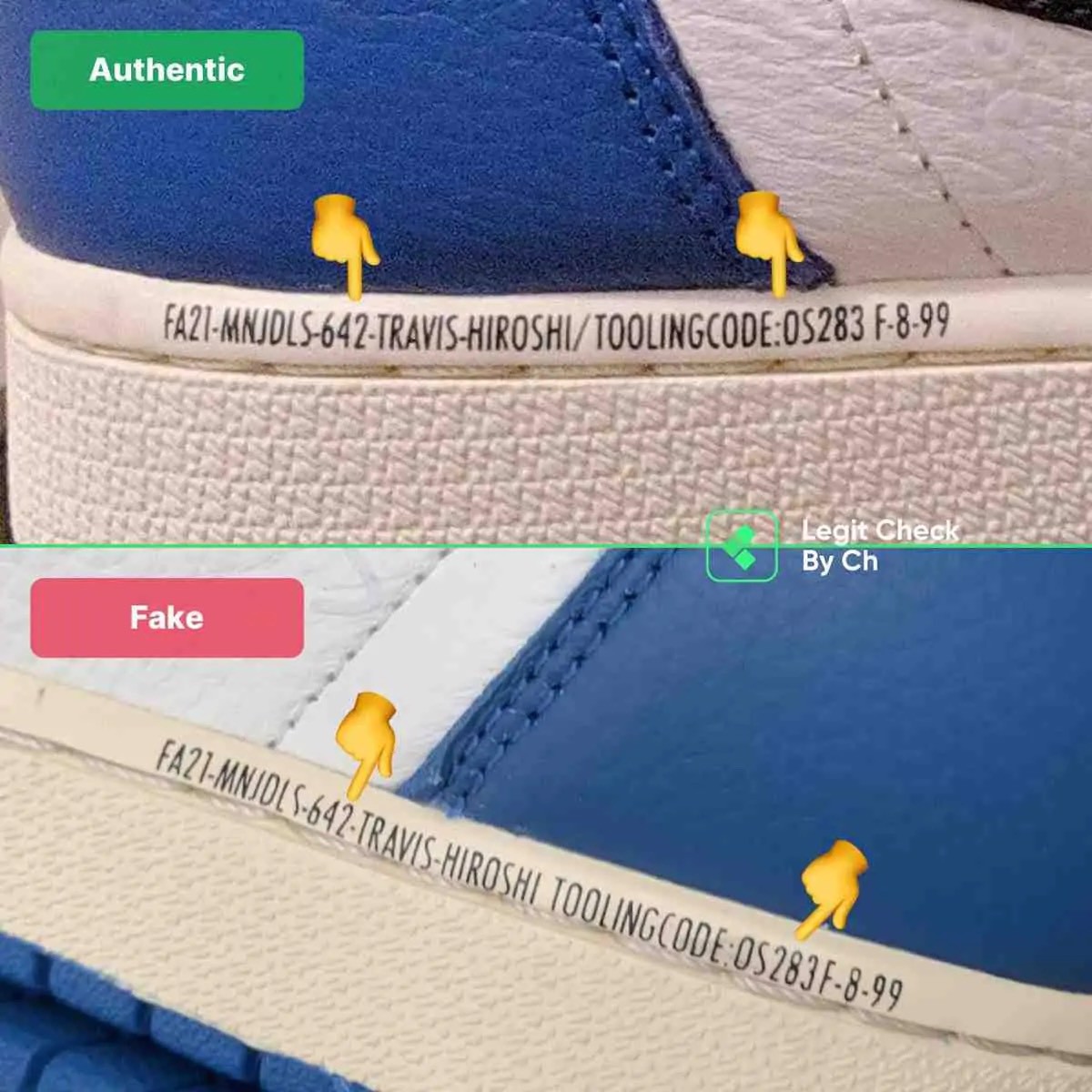 Hinh anh 5: Lam the nao de ban phan biet Fragment x Travis Scott x Air Jordan 1 Retro High Real va Fake