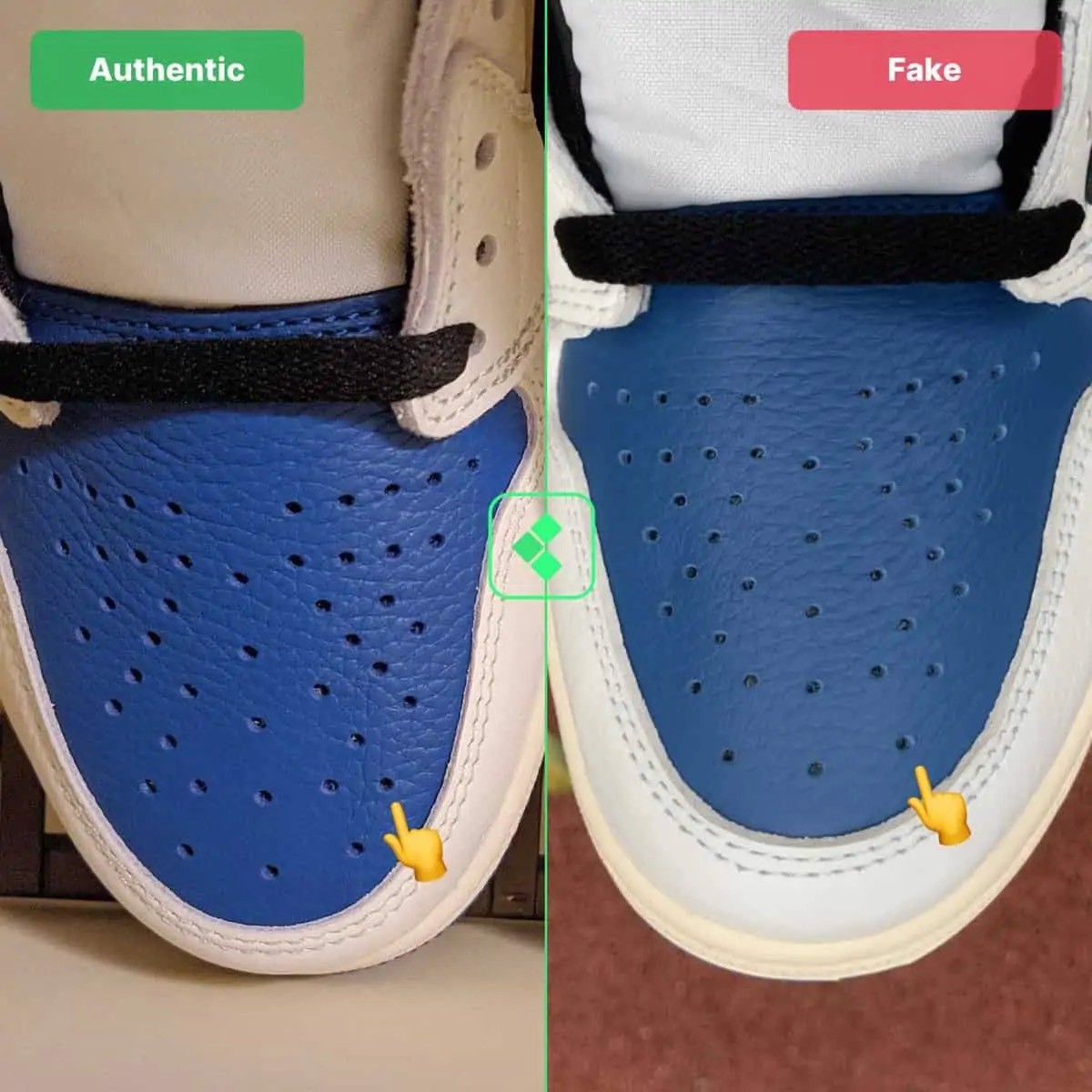 Hinh anh 6: Lam the nao de ban phan biet Fragment x Travis Scott x Air Jordan 1 Retro High Real va Fake
