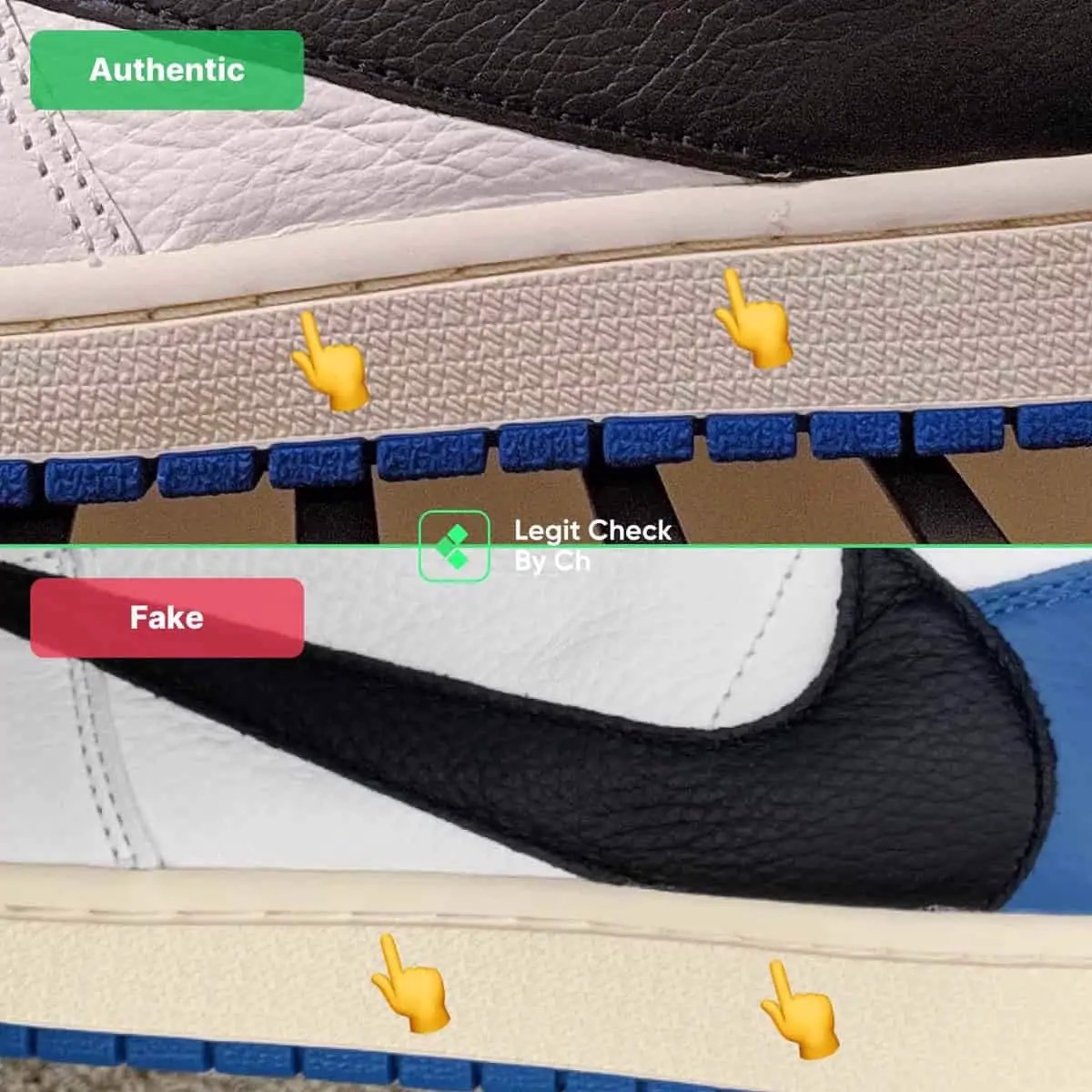Hinh anh 12: Lam the nao de ban phan biet Fragment x Travis Scott x Air Jordan 1 Retro High Real va Fake