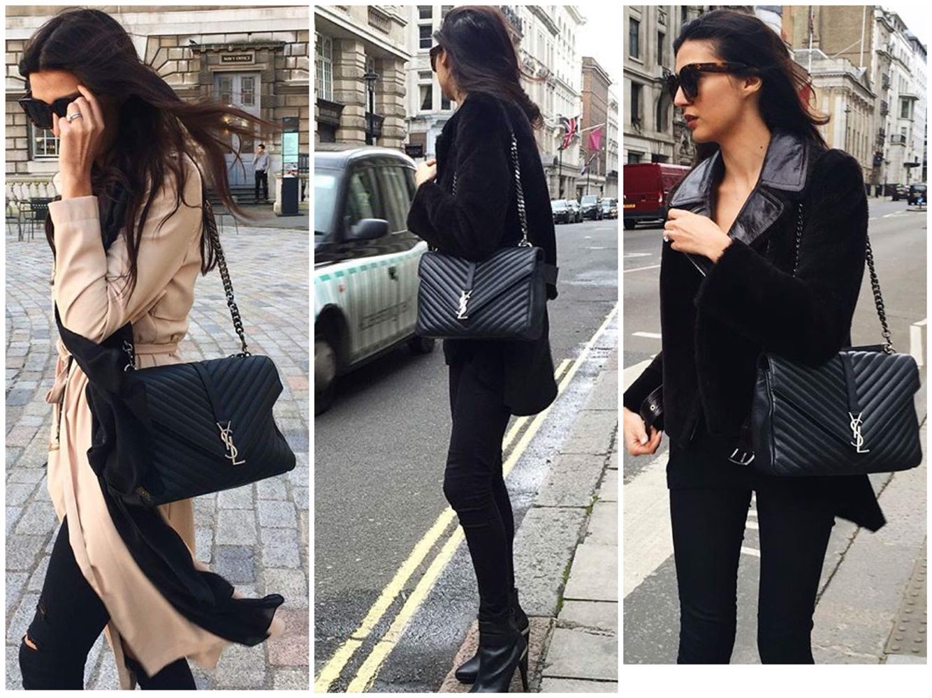 Legitcheck: Nhung meo nho giup ban phan biet Saint Laurent College Bag real va fake