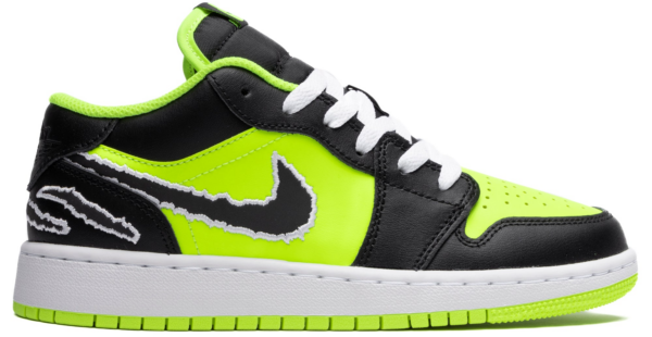 Giày Nike Air Jordan 1 Low SE 'Black Cat Volt' DX6666-701