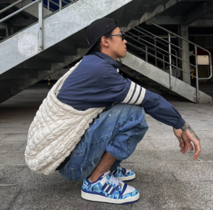 Giay Adidas Forum Low 84 x BAPE '30th Anniversary Blue' ID4772