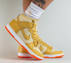 Giay Nike Dunk High 'Gold Safety Orange' DV7215-700
