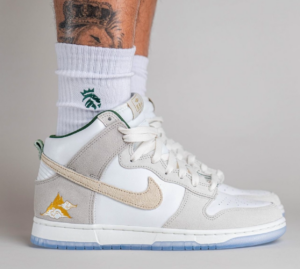 Giay Nike Dunk High Premium 'Gold Mountain' FD0776-100