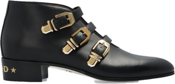 Giày Gucci Lace-up 'Black Leather'‎ 699103-06F00-1000