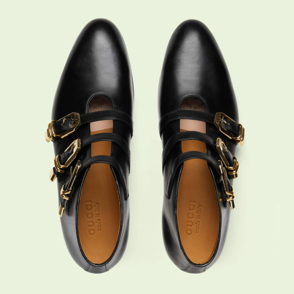 Giày Gucci Lace-up 'Black Leather'‎ 699103-06F00-1000 - Hình ảnh 6