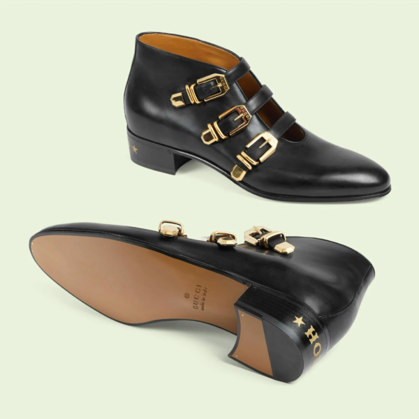 Giày Gucci Lace-up 'Black Leather'‎ 699103-06F00-1000 - Hình ảnh 4