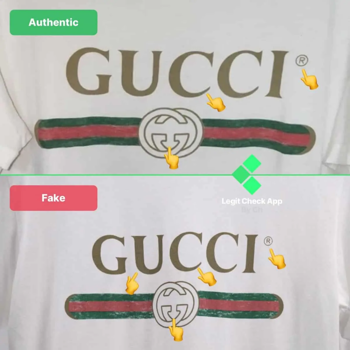 Legit Check: Cách Phân Biệt Áo Gucci Belt Logo Real Và Fake