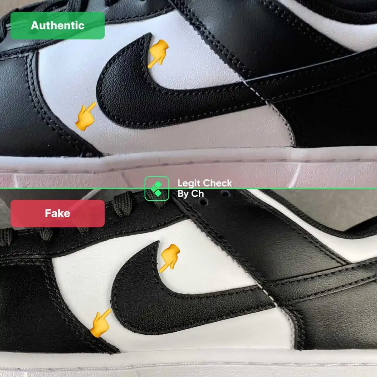 Hinh anh 6: Legitcheck: Cach phan biet Nike Dunk Panda real va fake