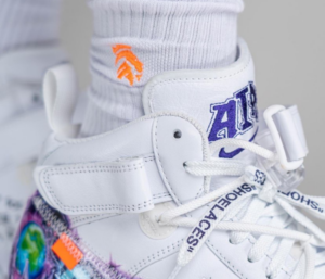 Giay Nike x Off-White Air Force 1 Mid SP 'Leather Graffiti' DR0500-100