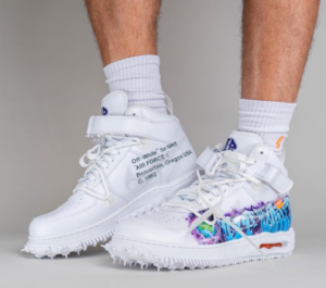 Giay Nike x Off-White Air Force 1 Mid SP 'Leather Graffiti' DR0500-100