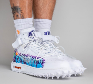 Giay Nike x Off-White Air Force 1 Mid SP 'Leather Graffiti' DR0500-100