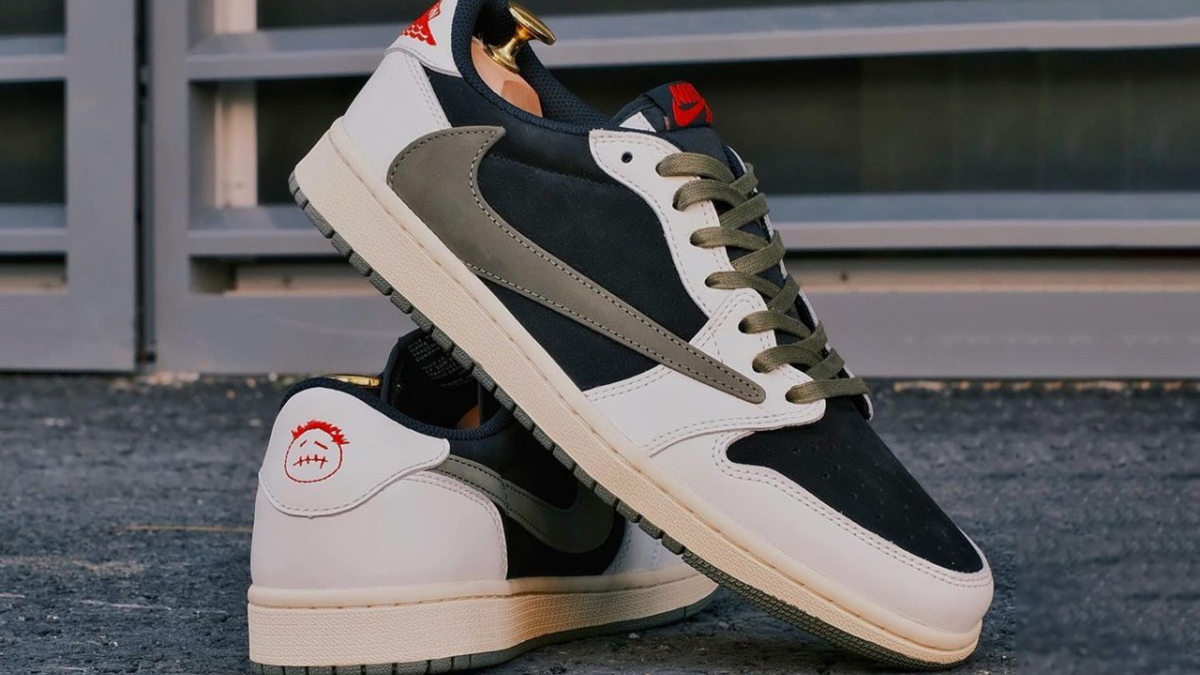 Nhung meo de xac dinh Travis Scott Air Jordan 1 Low "Olive" chinh hang