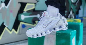 Giay Nike Shox TL 'White Silver' AR3566-100
