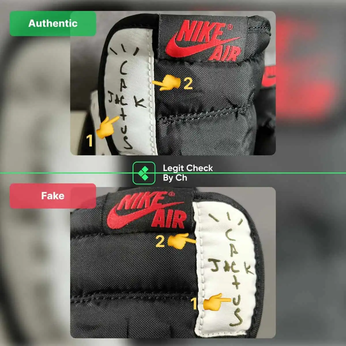 Hinh anh 8: Nhung meo de xac dinh Travis Scott Air Jordan 1 Low "Olive" chinh hang