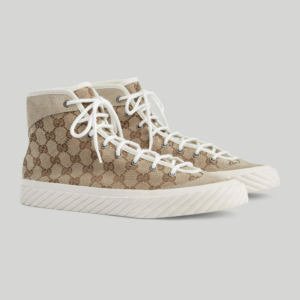 Giày Gucci High Top Gg 'Beige Ebony' 738995-Fabqa-9796 Authentic-Shoes