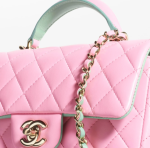 Tui Chanel Mini Flap Handle Metal 'Lavender Light Green' AS2431-B10324-NN018