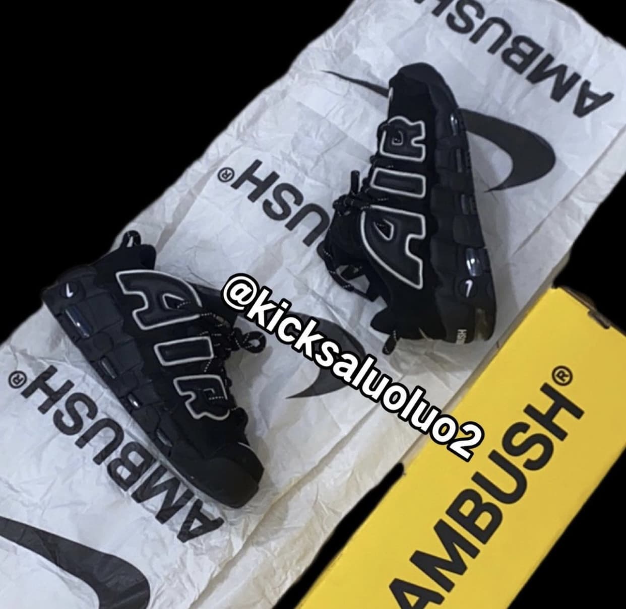 Hình ảnh đầu tiên về phiên bản AMBUSH x Nike Air More Uptempo "Black/White" Hinh anh 5: Hinh anh dau tien ve phien ban AMBUSH x Nike Air More Uptempo "Black/White"