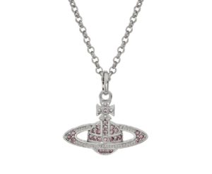 Vòng Cổ Vivienne Westwood Mini 'Silver Pink' 6302008602P207