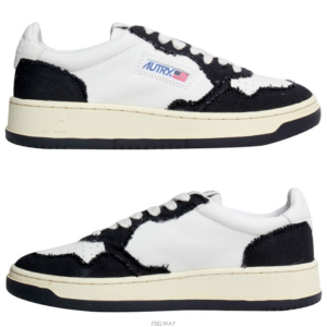 Giay Autry Medalist Low Goatskin 'White Black' AULW-CB02