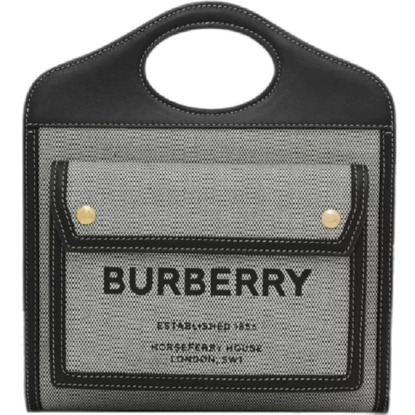 Túi Burberry Mini Tri-tone Cotton 'Black' 8039363