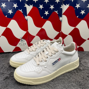 Giay Autry Medalist Low Leather 'White Red' AULM-LL21