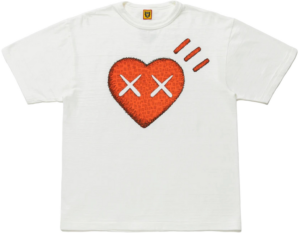 Ao Human Made X Kaws Heart Tee 'White'