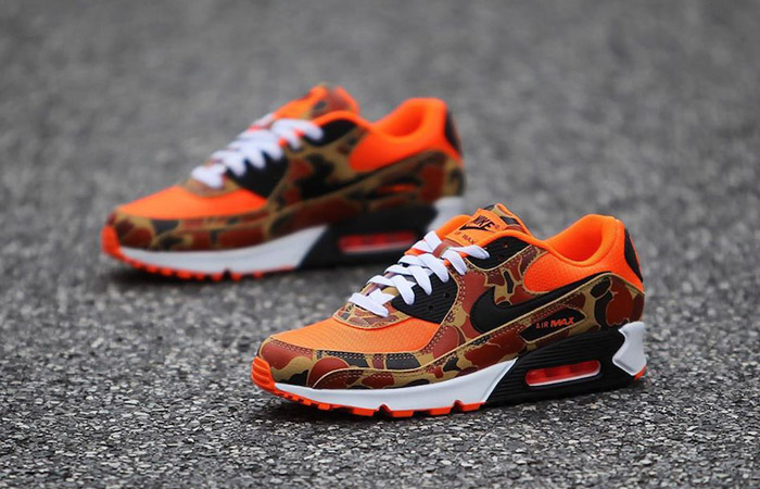 thumbnail image 2 of Cordunk Black Drippy T-Shirt - Air Max 90 Duck Camo Inspired Print (Orange/Brown/Tan) - Unisex Sizes To 4XL 2 of 4