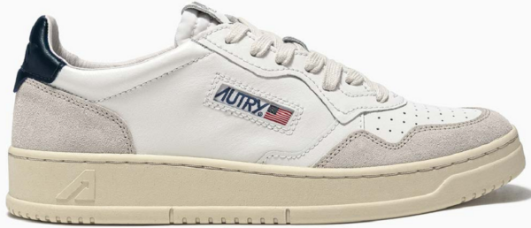 Giày Autry Medalist Low Suede 'White Blue' AULM-LS28