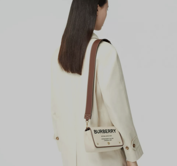 Túi Burberry Canvas And Leather 'Cream White' 80518441 - Hình ảnh 2