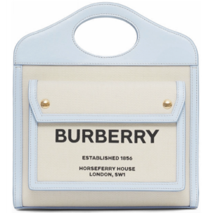 Tui Burberry Mini Canvas Leather Pocket 'Pale Blue' 80324061