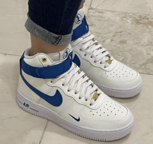 Nike Air Force 1 HI SE Sail/Blue Jay-White DQ7584-100 Women's Size