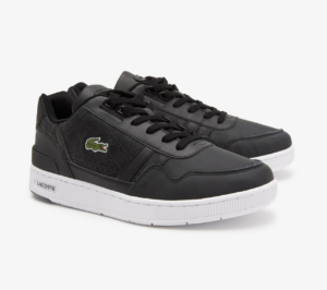 Giay Lacoste T-Clip Leather Trainers 'Black' 44SMA0094-312