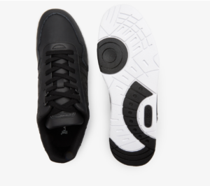 Giay Lacoste T-Clip Leather Trainers 'Black' 44SMA0094-312
