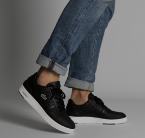 Giay Lacoste T-Clip Leather Trainers 'Black' 44SMA0094-312