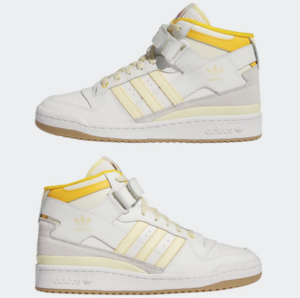 Giay Adidas Originals Forum Mid 'Cloud White Yellow' IE7181