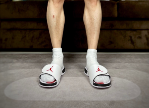 Dep Nike Jordan Hydro 5 Retro Slide ‘White Fire Red’ 555501-101