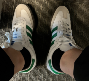 Giay Adidas Samba OG 'Footwear White Green' IG1024