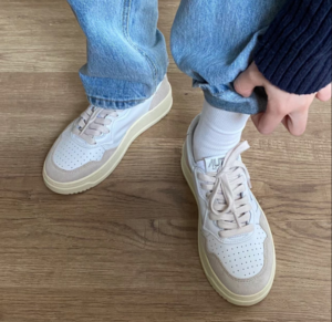 Giay Autry Medalist Low Leather Suede 'White' AULM-LS33