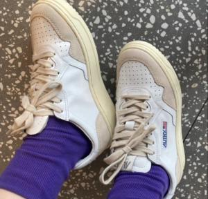 Giay Autry Medalist Low Leather Suede 'White' AULM-LS33