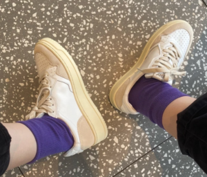 Giay Autry Medalist Low Leather Suede 'White' AULM-LS33