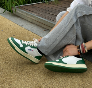 Giay Autry Medalist Low Leather 'Green White' AULM-WB03