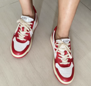 Giay Autry Medalist Low Leather 'Red White' AULM-WB02