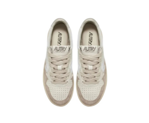 Giay Autry Medalist Low Nubuck Leather 'White' AULW-CN01